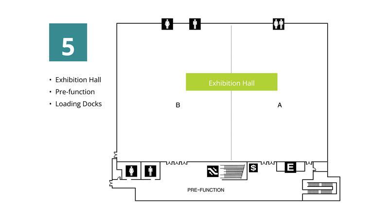 Diagram of 5th floor of the Greater Tacoma Convention Center